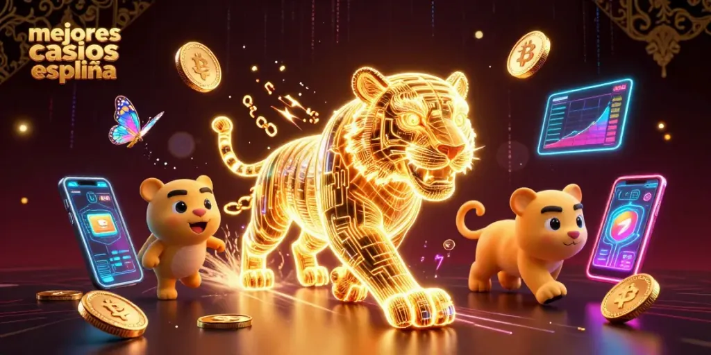 Gana con los mejores casinos online en España, explorando un paisaje digital de juego vibrante.