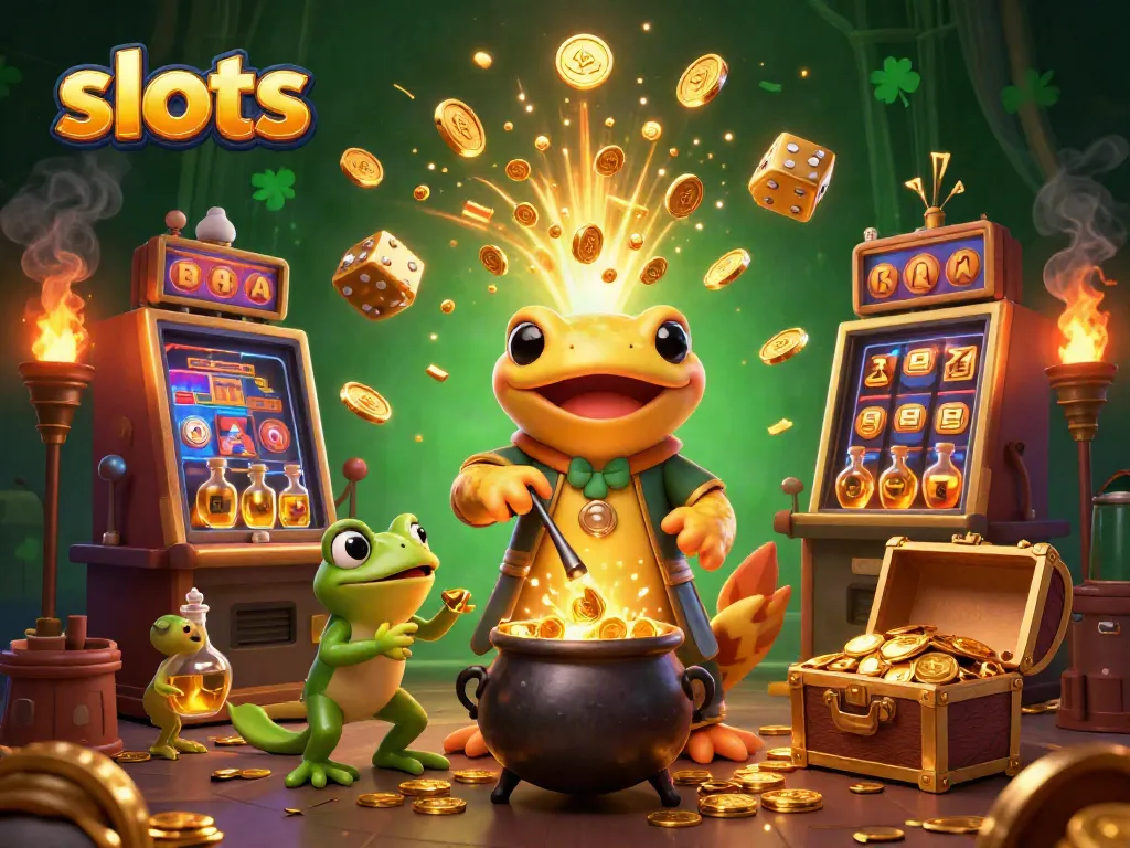 Experience thrilling slots action with a golden salamander alchemist, exploding jackpot, and dynamic casino elements.