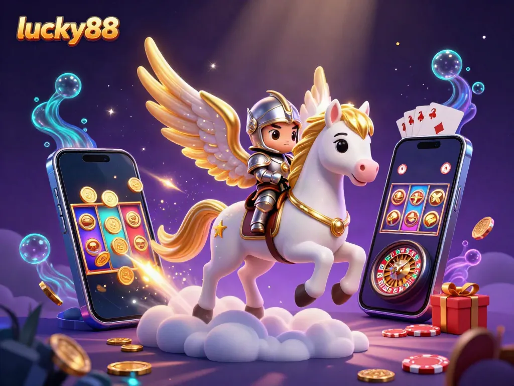 Engage in thrilling gameplay with lucky88 featuring a celestial horse and dazzling game elements.