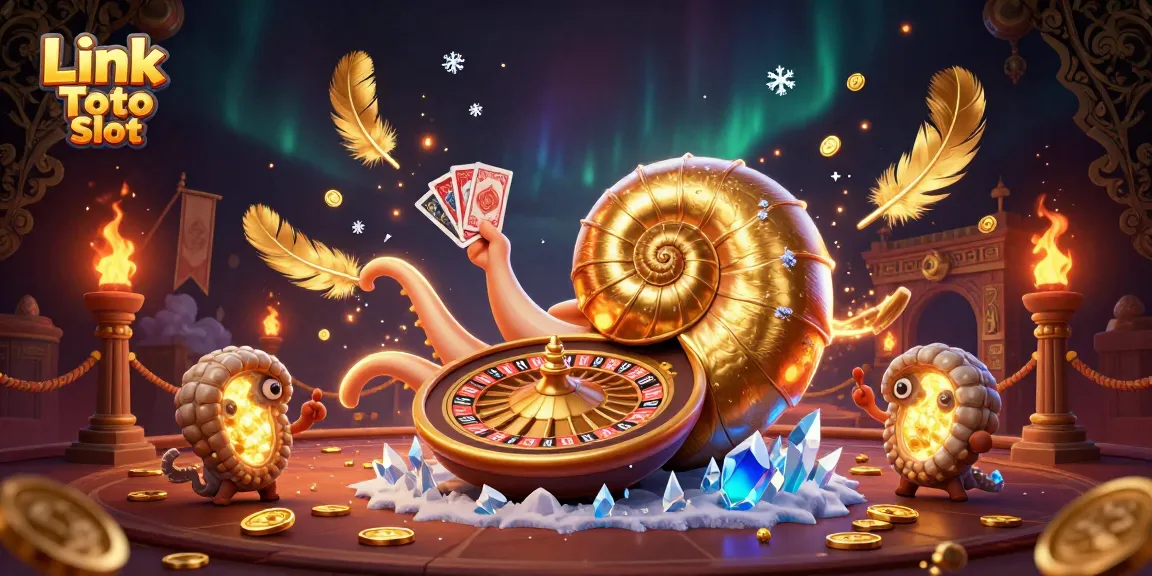 Raih kemenangan dengan Link Toto Slot dalam ilustrasi kasino 3D yang megah.