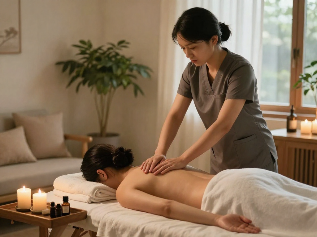 일산출장마사지 - Relaxing home massage experience with professional therapist in calming environment.