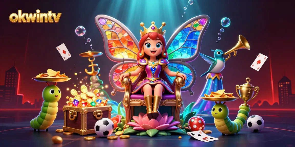 Experience thrilling sports betting with okwintv, showcasing vibrant characters and dynamic gaming elements.