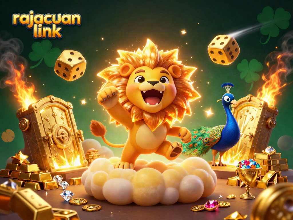 Enjoy the excitement of rajacuan link with captivating casino-themed characters and golden treasures.