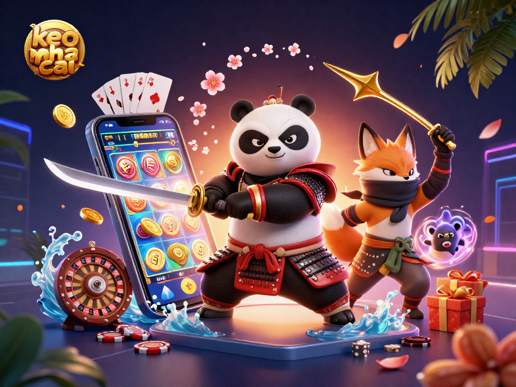 Experience keo nha cai with this vibrant 3D illustration showcasing thrilling casino elements.