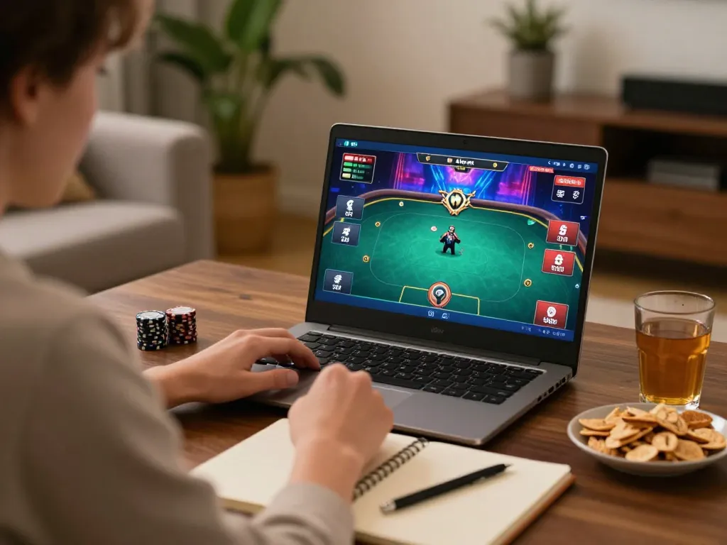 Engaging with F8betz online poker while strategizing in a cozy setting