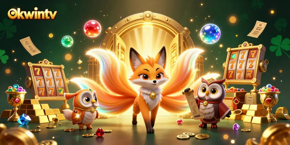 Explore the vibrant scene at okwintv, featuring dynamic characters amidst riches and slot betting elements.