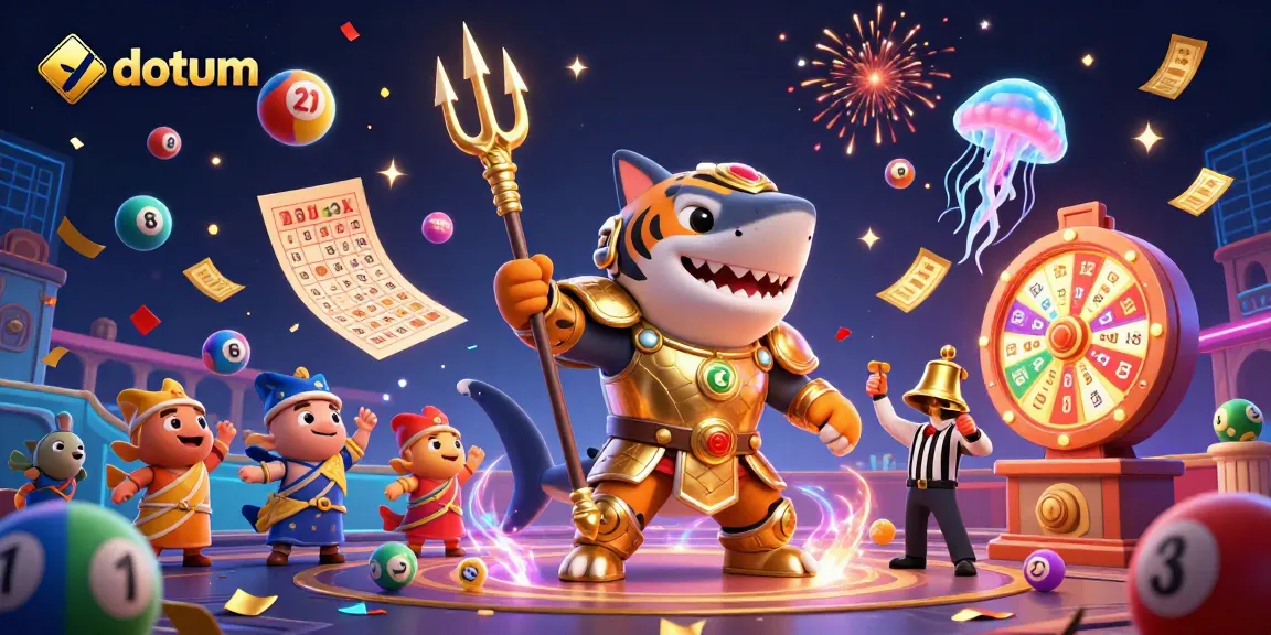 Win big with datum's vibrant 3D illustration of an underwater casino adventure featuring a tiger shark and colorful elements.