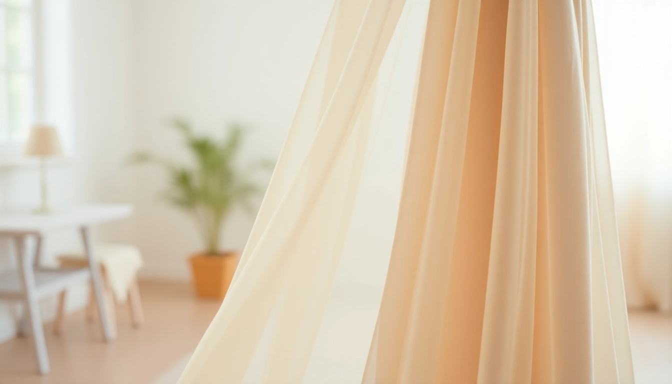Chiffon in delicate draping showcases elegance and texture in a soft setting.