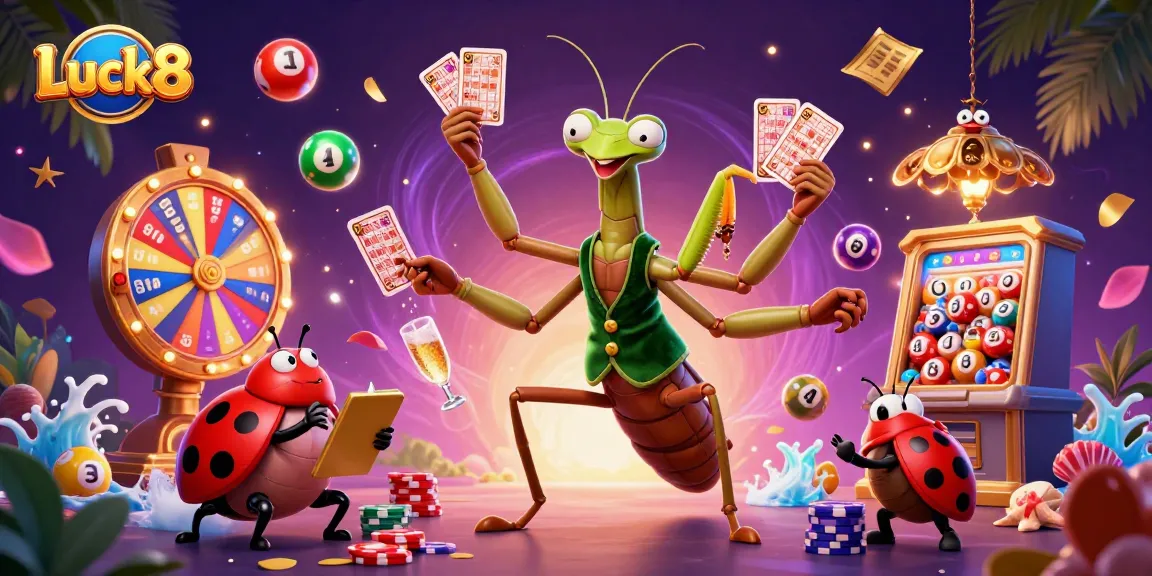 Engage with Luck8 in a vibrant casino scene featuring dynamic characters and exciting game elements.