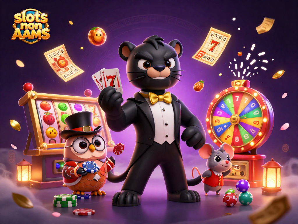 Giocare alle slots non AAMS con un pantera elegante e divertenti personaggi in un'esplosione di colori.