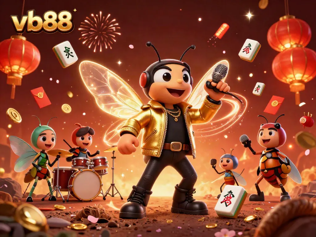Experience thrilling wins with vb88's vibrant casino scene featuring playful characters and dynamic game elements.