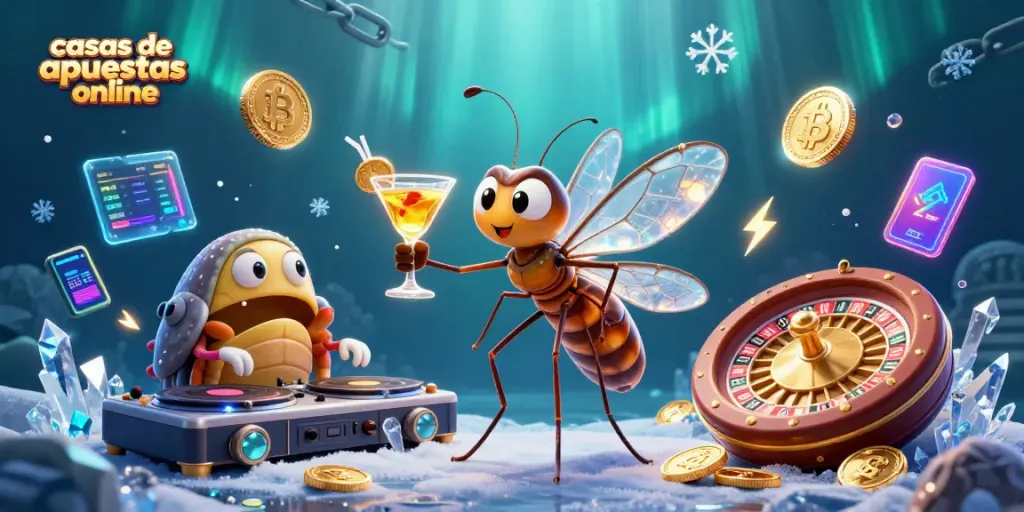 Apuesta en casas de apuestas online con un mosquito 3D y un DJ trilobite.