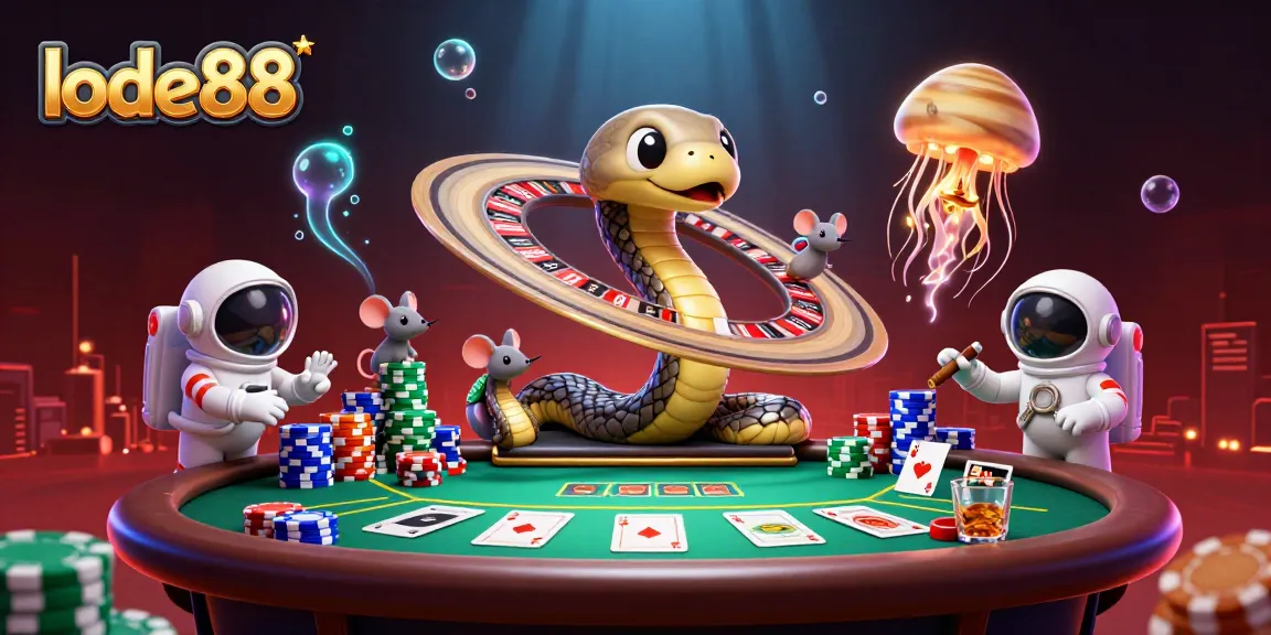 Experience thrilling betting action at lode88 with playful astronaut mice and a cosmic dealer.