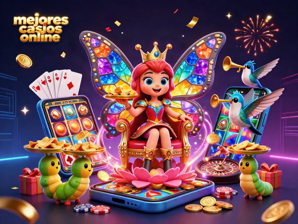 Descubre los mejores casinos online con slots, ruleta y temática de juego en un ambiente festivo.