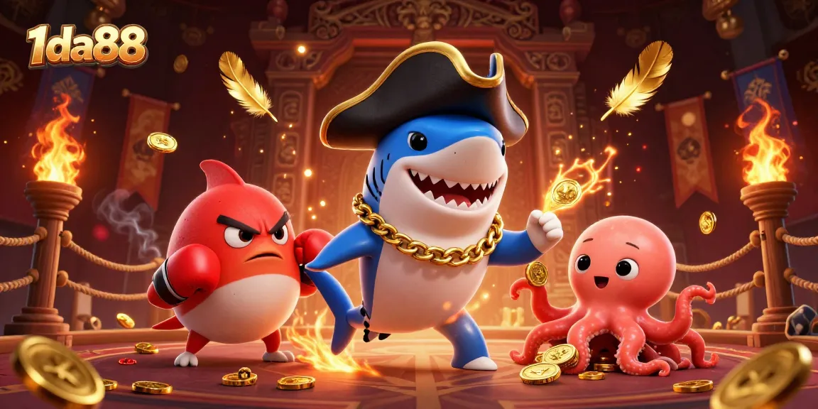 Experience thrilling action at 1da88 with vibrant casino elements and dynamic characters.