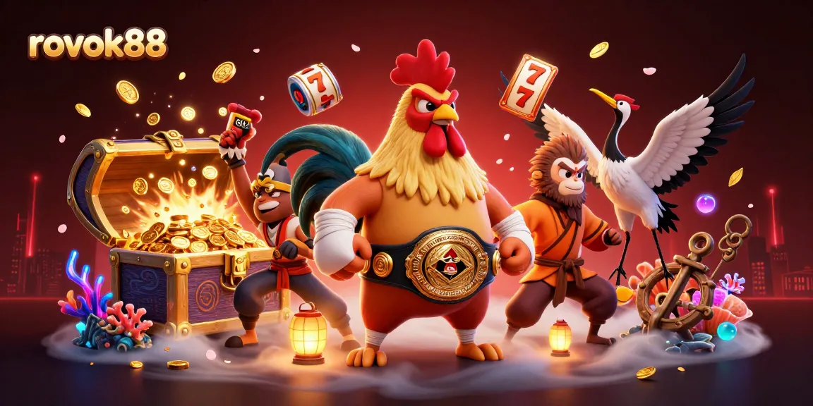 Engage with rokok88's dynamic gaming scene featuring exciting slot elements and energetic characters.