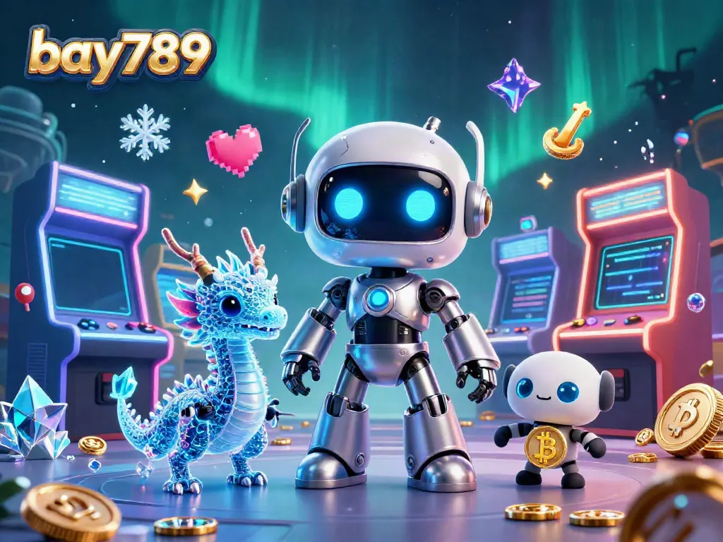 Engage in the thrilling world of bay789 with a vibrant cyberpunk casino illustration, showcasing gaming excitement.