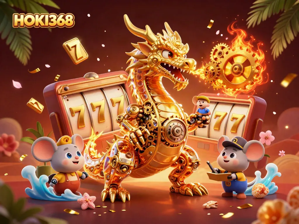 Experience high-energy gameplay with HOKI368's vibrant slot reels and dynamic characters.