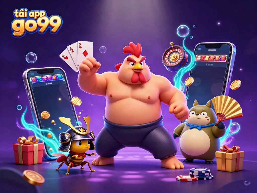 Engage in the excitement of online gambling with tải app go99 featuring dynamic characters and vibrant casino elements.