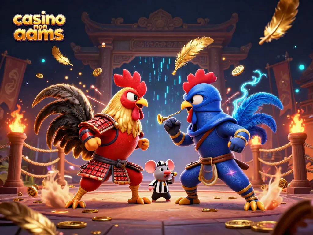 Gioca nei casino non AAMS con una battaglia avvincente tra galli in armatura.