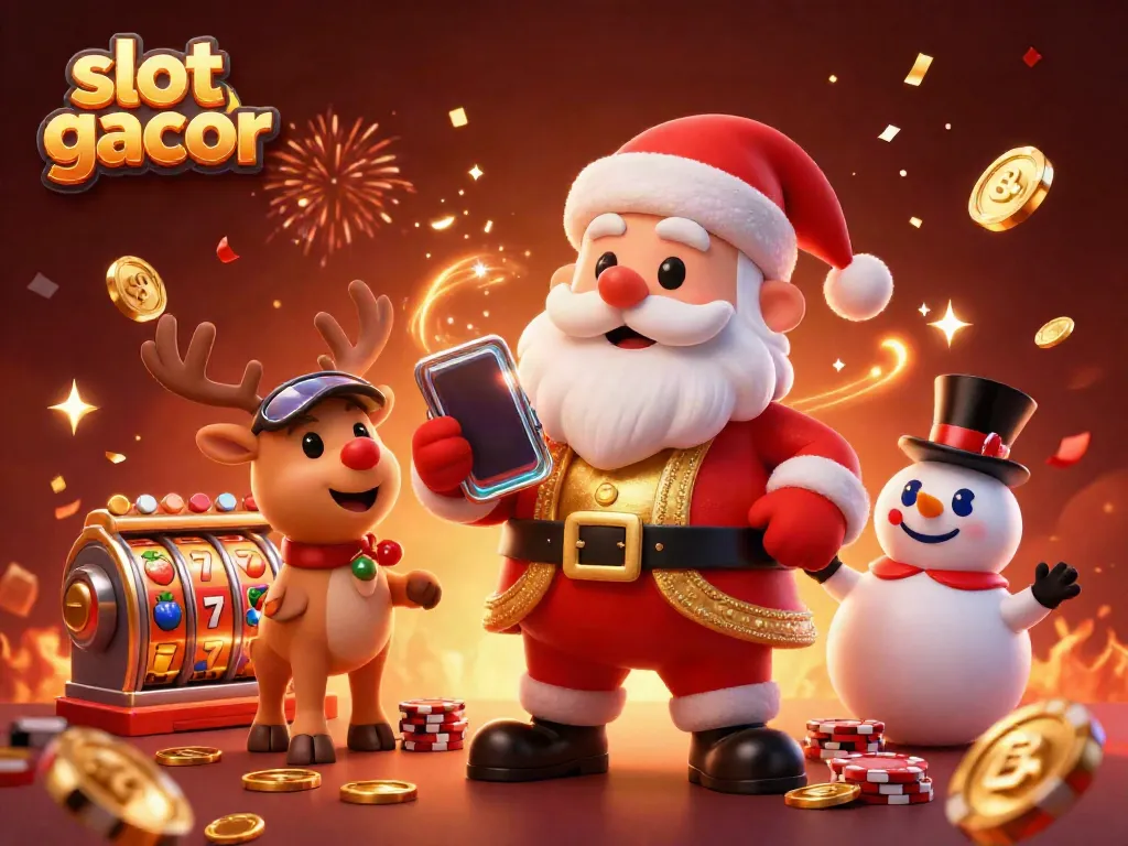 Join Santa Claus in a jackpot slots adventure with vibrant slot gacor themes and colorful treasures.