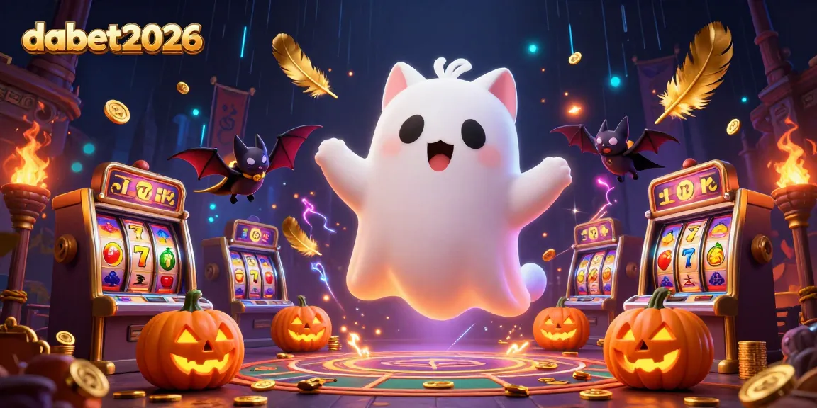 Engage with dabet2026 in a haunted casino vibrant illustration showcasing ghostly adventures.