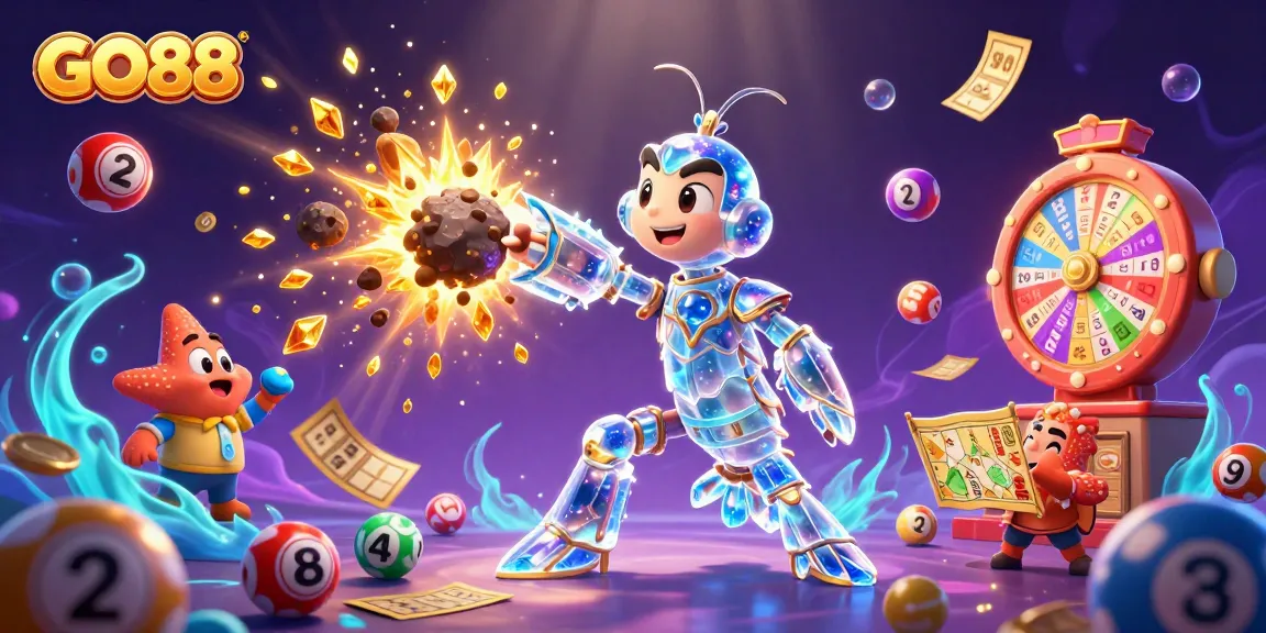 Experience thrilling gameplay with GO88, featuring vibrant lottery elements and dazzling casino visuals.