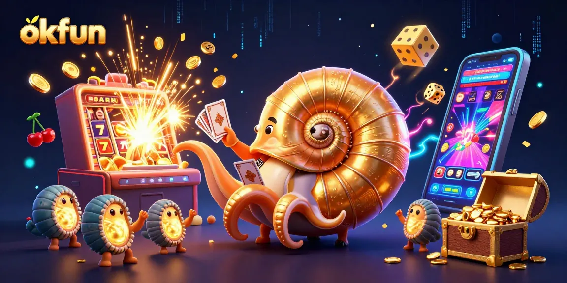 Win big with okfun's immersive casino experience featuring vibrant slot machines and roulette!