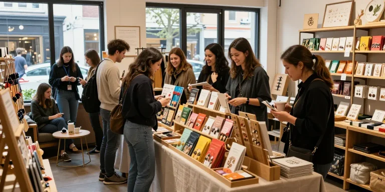 Vibrant local shopping scene showcasing rokok88 products with diverse shoppers engaged in browsing and purchasing.