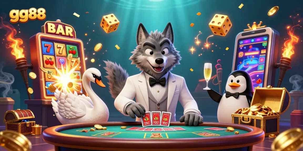 Experience thrilling gameplay at gg88 with stunning casino elements and characters in a dynamic scene.