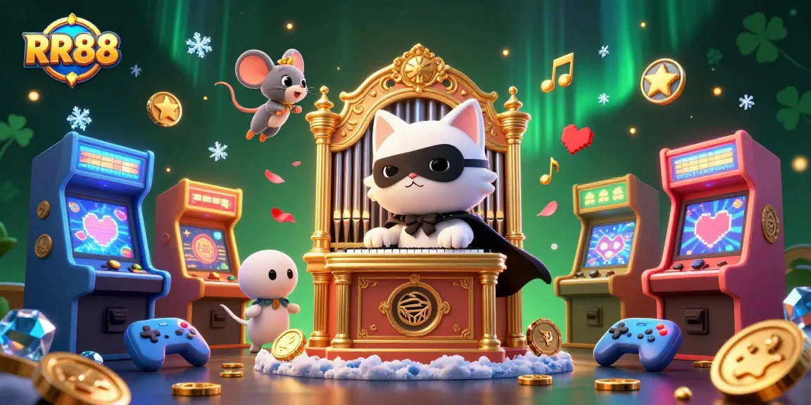Spin and win at RR88 with vibrant casino games, acrobat mouse and a phantom cat!