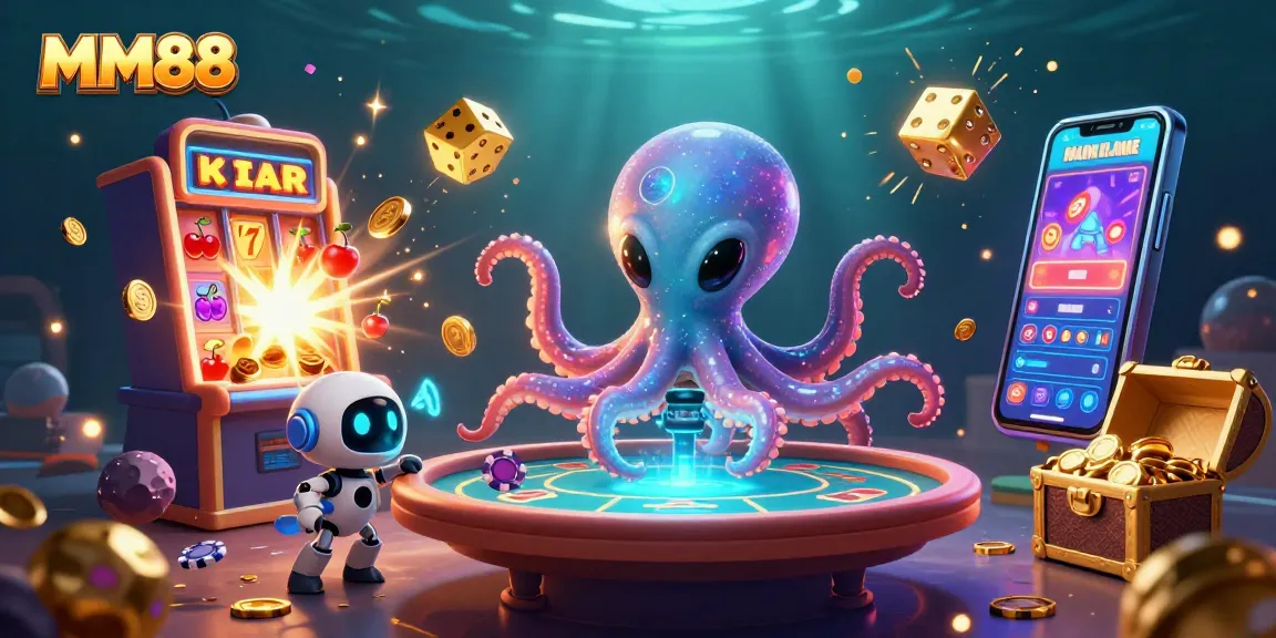 Experience the excitement of MM88’s casino games with dynamic alien characters and stunning visuals.
