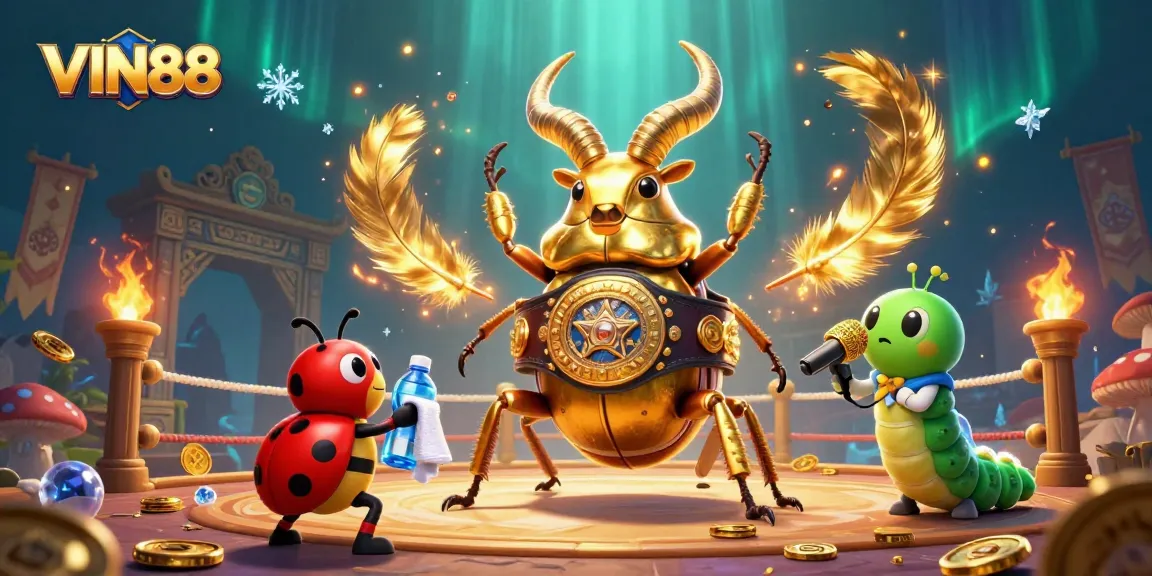Experience the excitement of VIN88 with thrilling gaming action featuring a boxing beetle!